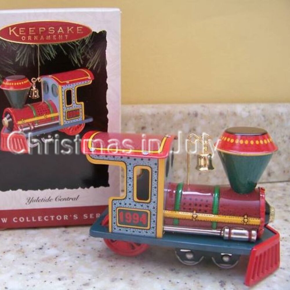 Hallmark 1994 Yuletide Central Train Locomotive series Christmas Ornament